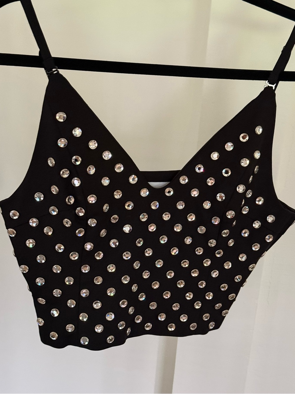 AMBUSH - Crystal black crop tank top